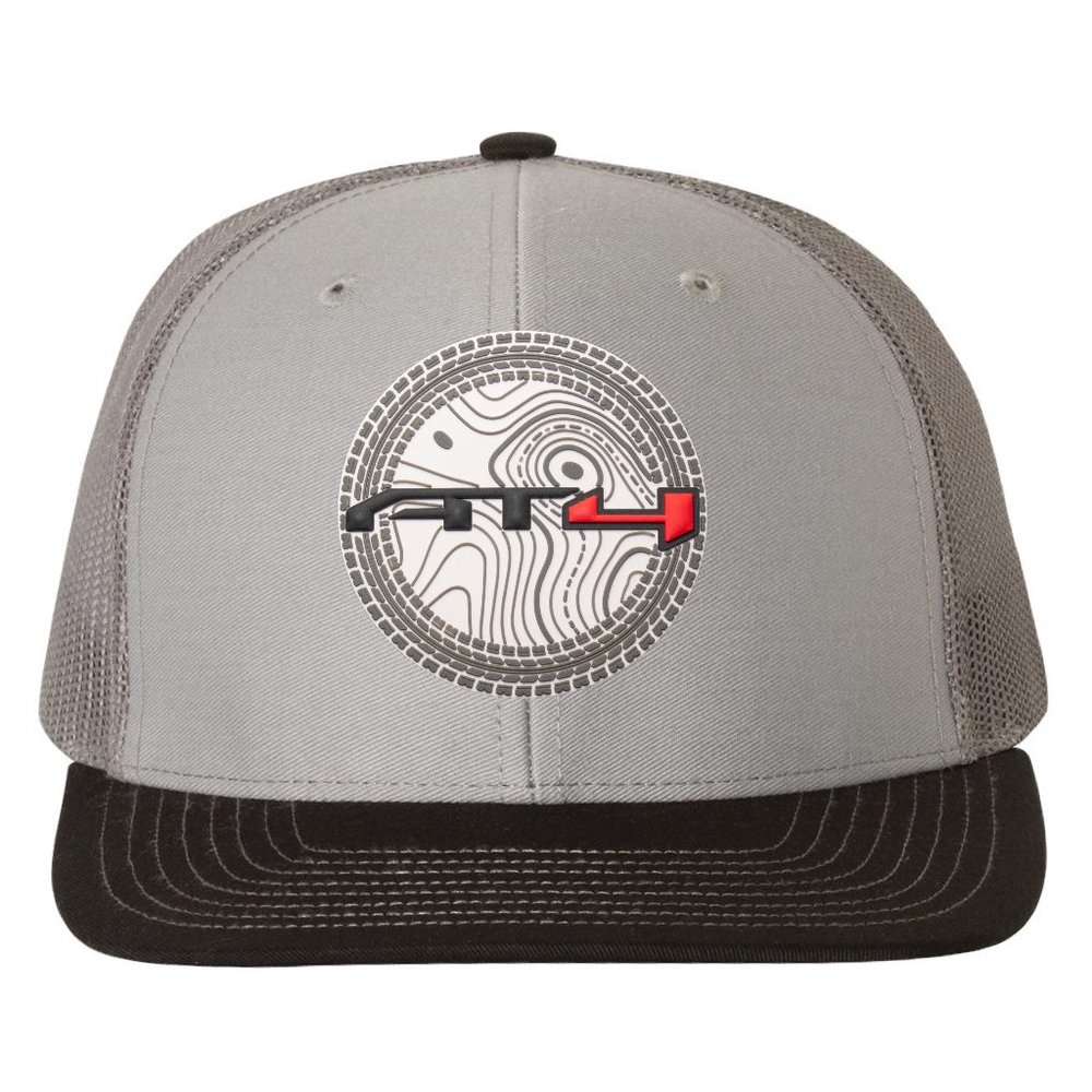 AT4 3D Patch Snapback Trucker Hat- Grey/ Charcoal/ Black